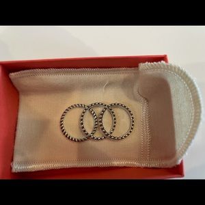 James Avery Twisted Wire & Beaded Rings Size 7.5